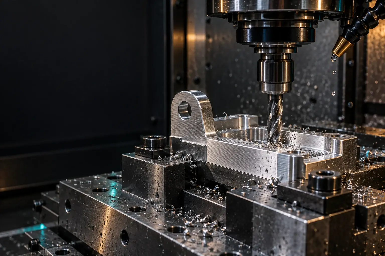 Illustrative aluminium component machining
